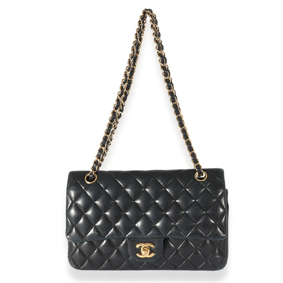 Black Chanel Quilted Lambskin Medium Classic Double Flap Bag - Picture 2 of 7